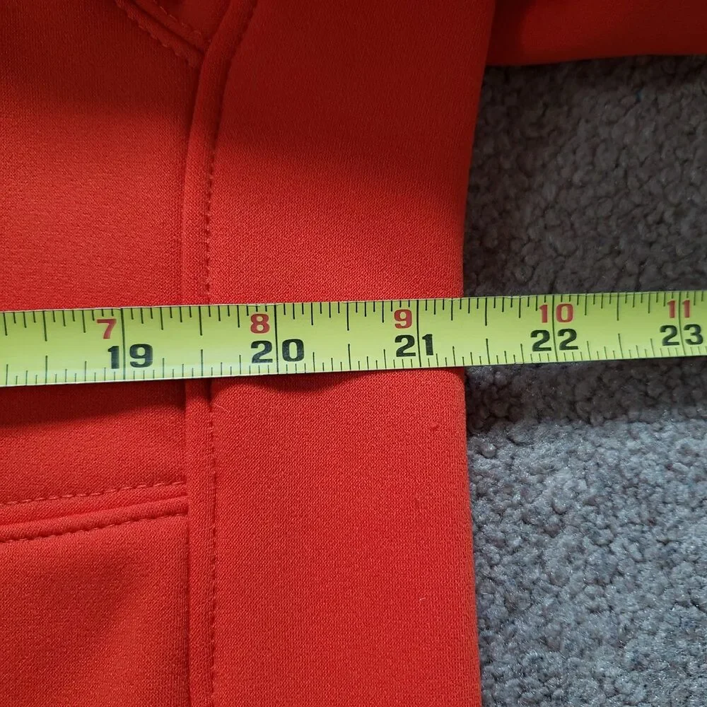Vintage Y2K The North Face Size Medium Mens Orange Full Zip Long Sleeve Fleece